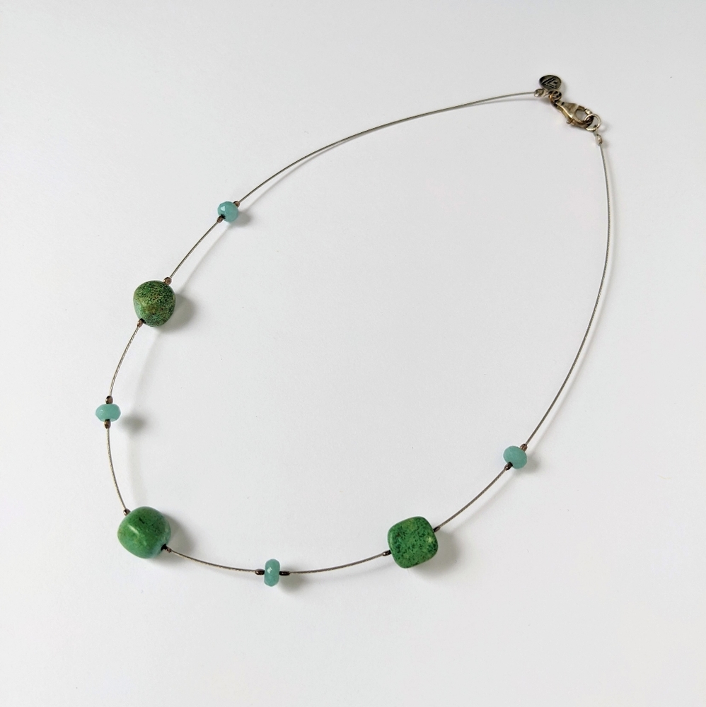 Silpada Silver Choker Necklace With Turquoise Beads
